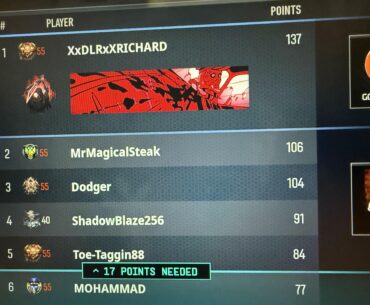 I'm cooked with these leaderboard event