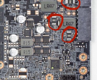 I need help shunt modding my GPU. Theres 4 ‘R005’ resistors in total, one by the pcie slot, one by each power connector and a third one circled which I’m unsure if needs shunting.