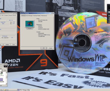 Getting a record 3DMark2001 score in Windows ME with a boosted Nvidia 7900GS and... a Ryzen 9