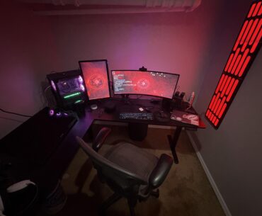 It’s not much but it’s mine and I’m really digging my new / current set-up. And yes those are steam pipes right above it all.