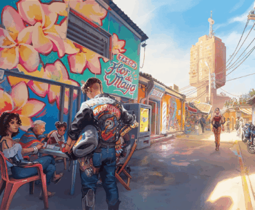 A Gift from the TTRPG side of Cyberpunk: Some artwork from the upcoming Night City 2045 Source book shows us a glimpse at an Aldecaldos controlled hood