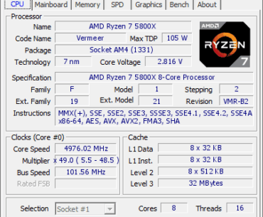 Somehow got 7213 points in CPU-Z with a Ryzen 7 5800X and I honestly don’t know how