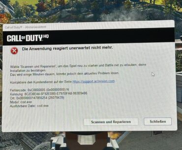 Fehler Code (0xC0000005)