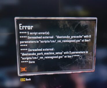 BO2 reimagined script errors