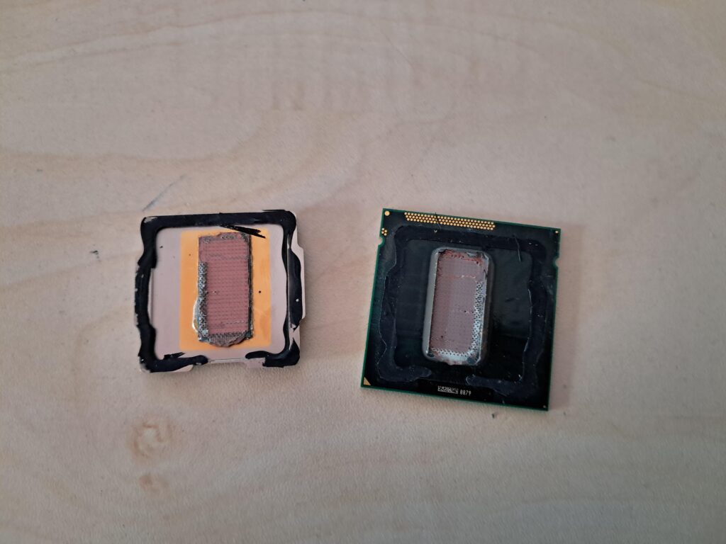 I tried delidding an old cpu