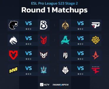 Round 1 Matchups for ESL Stage 2