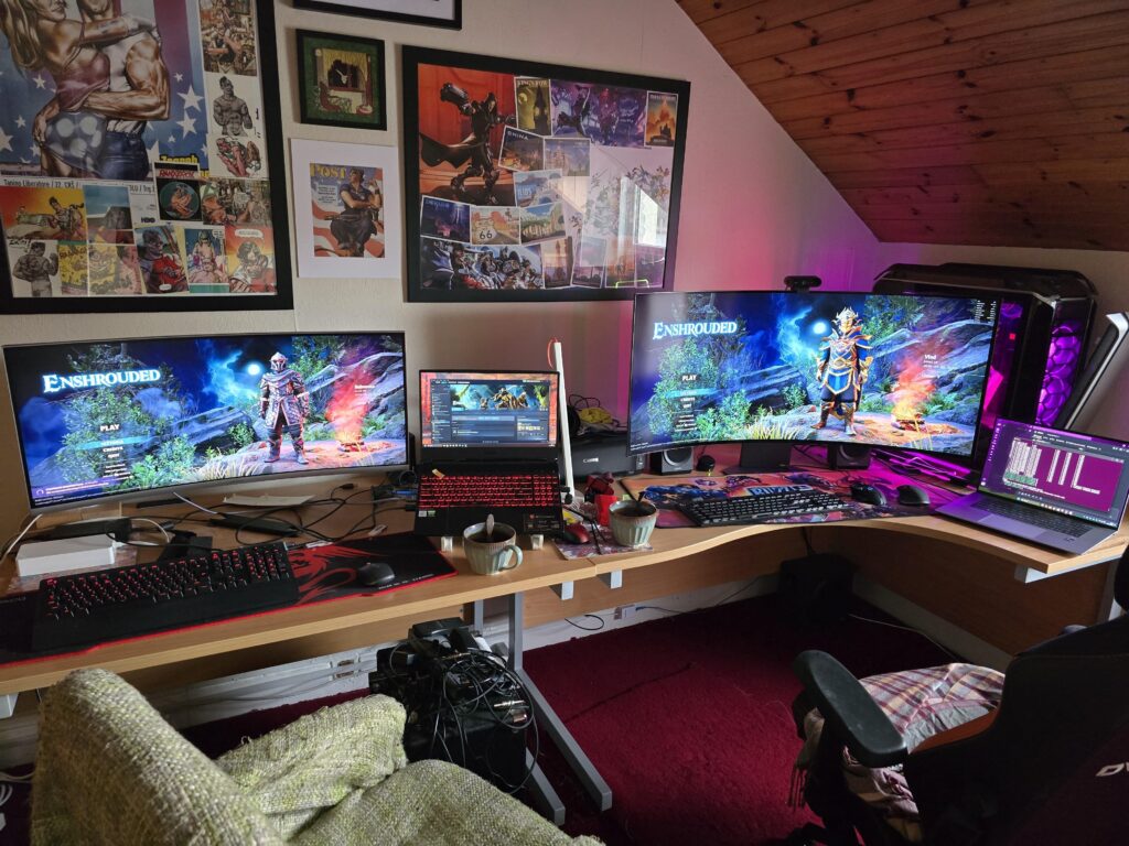 Cozy playroom for me and my wife.