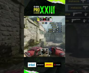 The round turns into pure CHAOS as makazze pulls off a CLEAN ACE #ace #esl #epl #cs #cs2