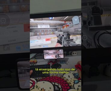 Jogando jogo de FPS no celular com teclado e mouse #mobilador #tecladoemousenocelular #standoff2
