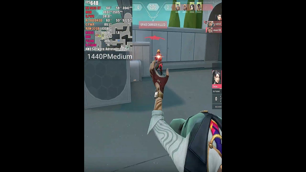 VALORANT R7 9800X3D + RX 9070 XT ALL Settings 1440P #valorant #shorts VALORANT R7 9800X3D + RX 9070 XT ALL Settings 1440P #valorant #shorts