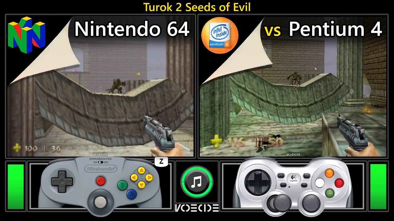 Turok 2 Seeds of Evil (Nintendo 64 vs PC w/ Pentium 4) Real Hardware Comparison Turok 2 Seeds of Evil (Nintendo 64 vs PC w/ Pentium 4) Real Hardware Comparison
