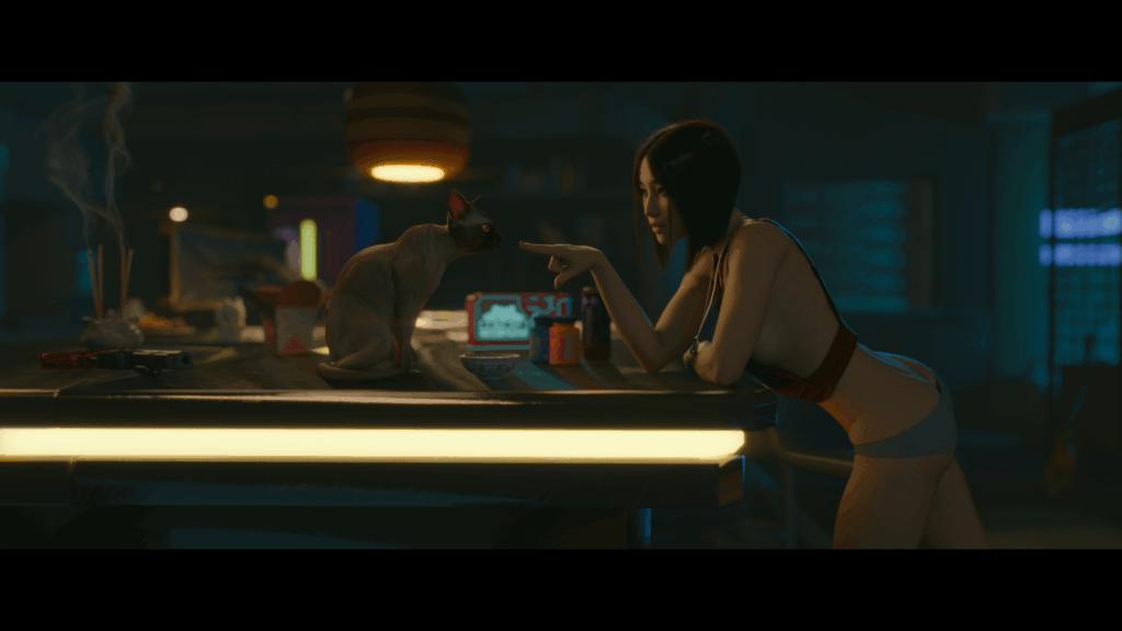 V spends time with Nibbles - OC fanart