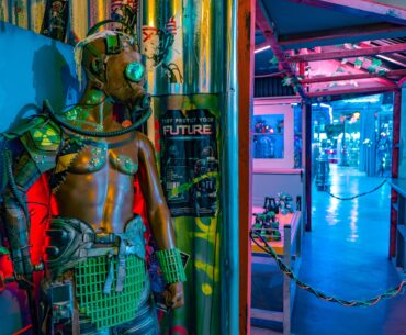 Hidden cyberpunk underground metropolis and retro arcade in Prague.🦾