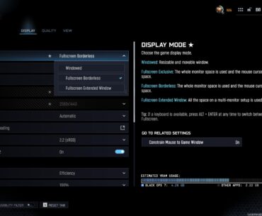 Fullscreen Exclusive option no longer available for Warzone PC