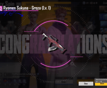 Wow this is luckiest ive ever been ..I seen this groza in the crate and wasn't a fan of all the other stuff and dont have much uc anyway.ive done some 10uc spins thinkin ill never get it and bang I just did a 10uc spin and walked off and heard a noise come back and seen a congratulations the groza.