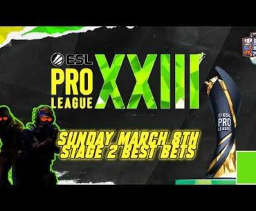 ESL Pro League S23 Stage 2 Day 3 — Monte ML & Two Parlays | CS2 Best Bets (03/08)