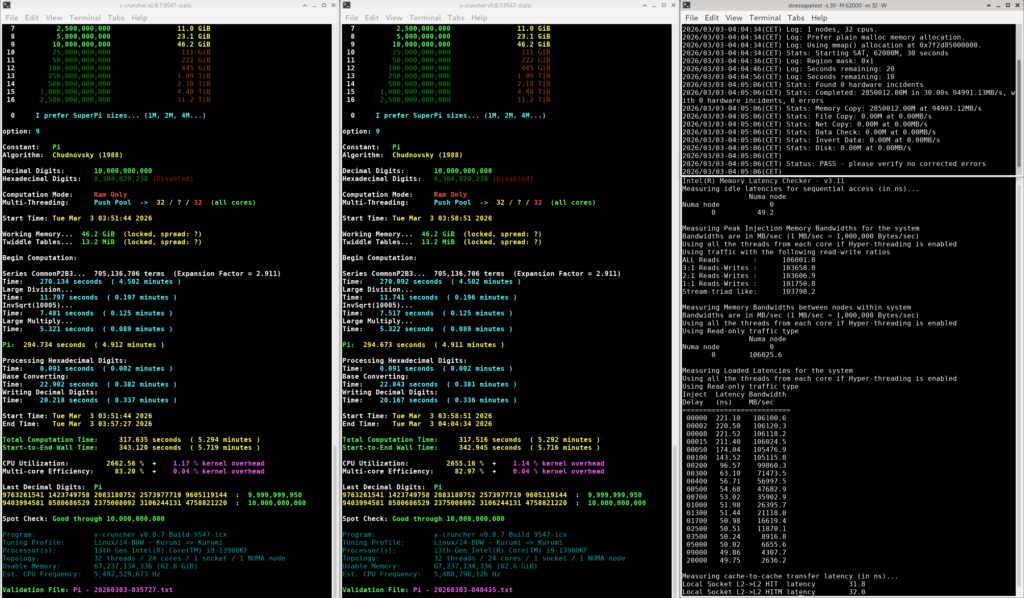 Ran some benchmarks (Arch Linux)