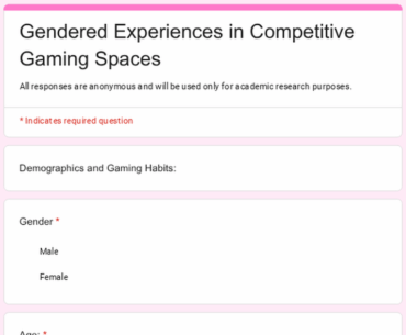 Gendered Experiences in Competitive Gaming Spaces