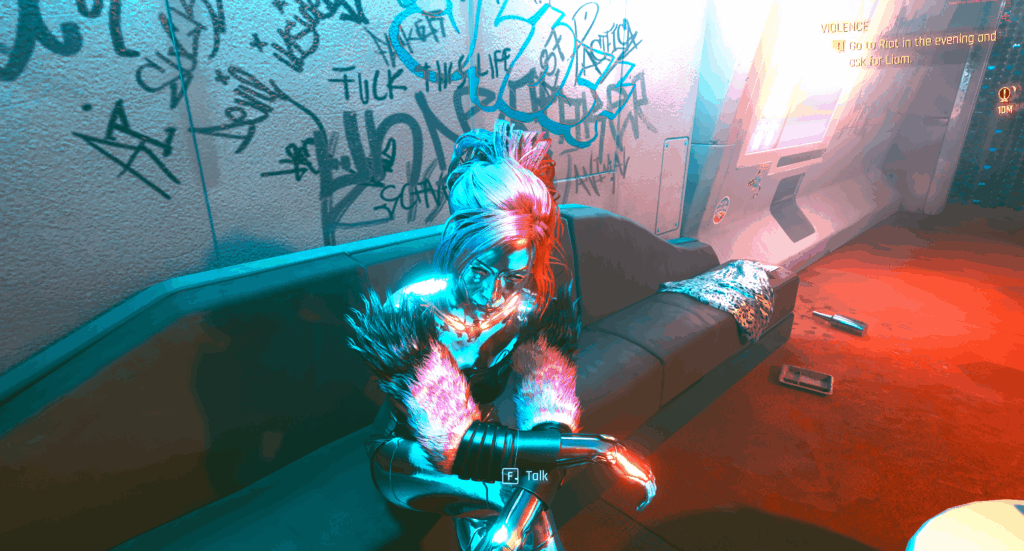 Playing through Cyberpunk 2077 for the first time and this NPC "Lizzy Wizzy" has the worst voice lines in the game.