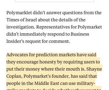 Survivors in the Middle East are using prediction markets to decide to seek shelter.