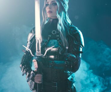Ciri from The Witcher 3  by my wife. Early game concept Knight armor made by her