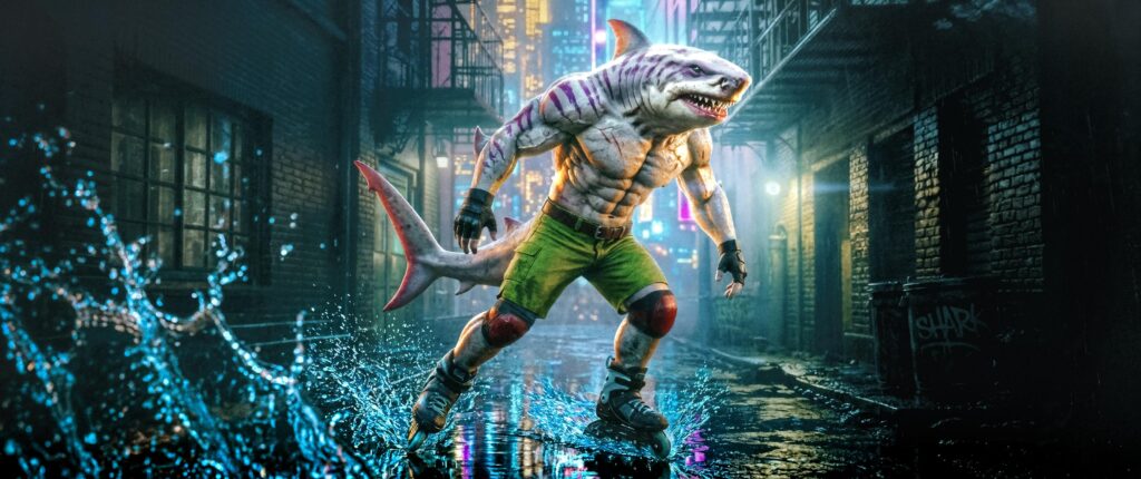 The Apex Roller. Urban Noir reimagining of the 90s Street Sharks The Apex Roller. Urban Noir reimagining of the 90s Street Sharks