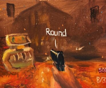 I made an oil painting of Town