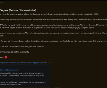 Alyssa (formerly known as Serious/Shiversoftdev, creator of the T7Patch) unfortunately passed away in late 2025