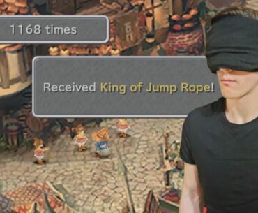 I unlocked the hail to the king achievement (1000 steps) blindfolded in Final Fantasy IX