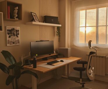 Sunset lighting in my office