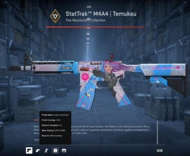 Selling or Trading this StatTrak M4A4 Temukau ----- 0.0751 Flow , 18 Pattern