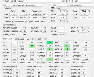 RAM Tuning Intel A-Die 8000Mhz
