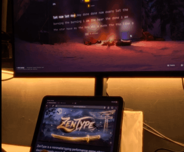 Trying to create the ultimate 2:00 AM lofi atmosphere. I made a custom minimalist typing companion to keep the screen clean but vibey. Thoughts on the look?