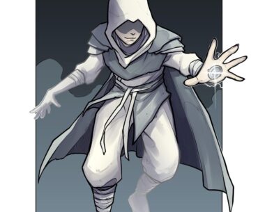 [ART] Shade, a character I designed for a web novel. They are augmented samurai-like fighters with laser cannons implanted in their arms