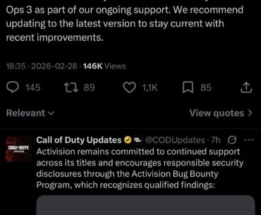 [COD] How can Activision tweet this when RCE is rampant on most titles on PC? Is this a joke?