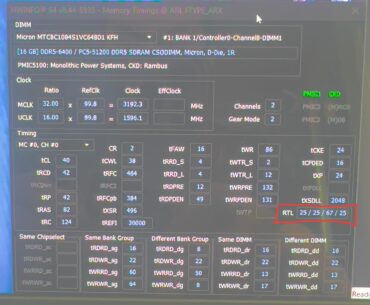 Laptop DDR5 OC: RTL timings are wonky? Is this normal or is there a way to sync them?