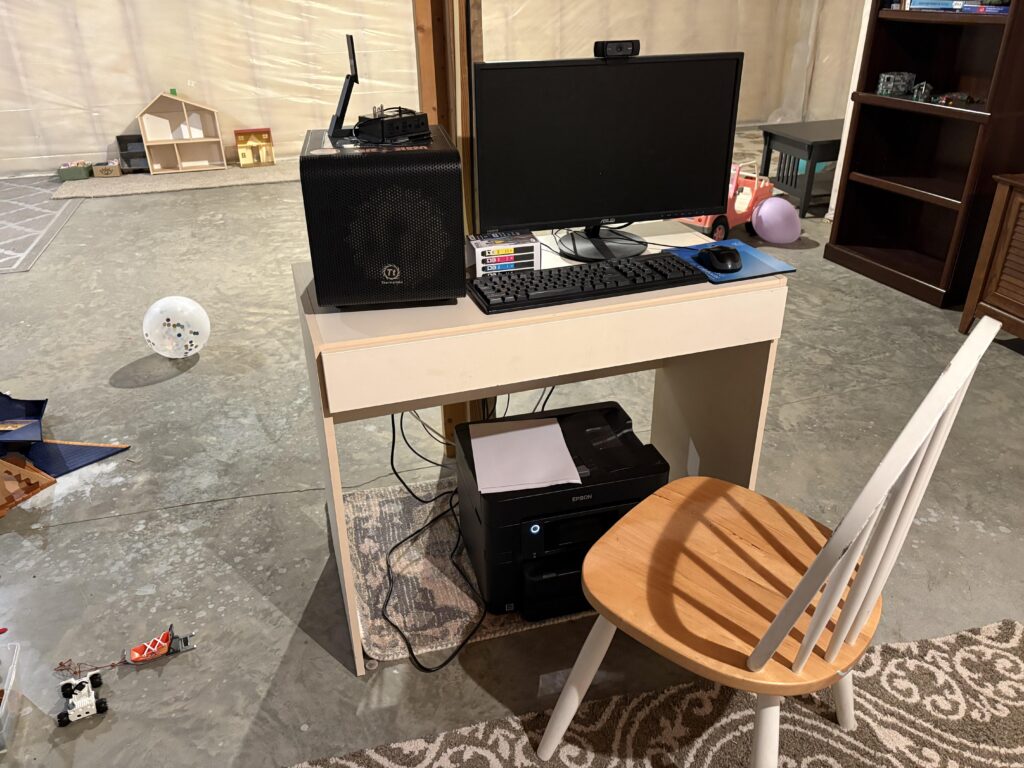 The ‘Unfinished Basement’ Battle Station