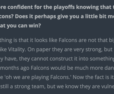 what B1ad3 thinks of Falcons