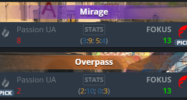 Passion UA just lost 2-0 in the first round of a qualifier for a Spanish LAN next month