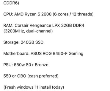 In the market for a used pc, these good specs?