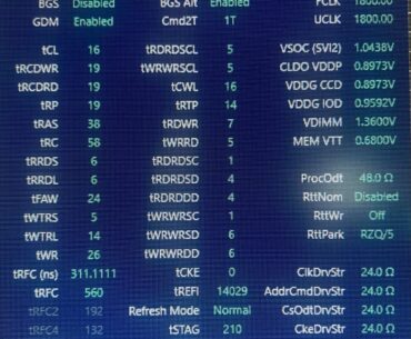 Timings hynix 3600 or 3800