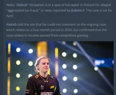 Aleksib has been accused of tax fraud