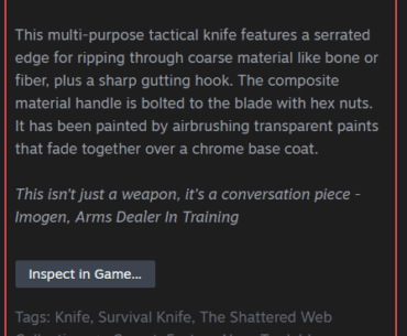 trading 98.1% fade 0.06942 float survival knife for offers