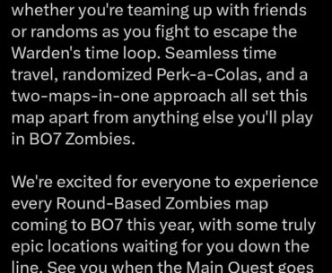 Treyarch just posted this. Read the last paragraph, they see what people say on the internet. Also, seamless transition between the towns it seems.