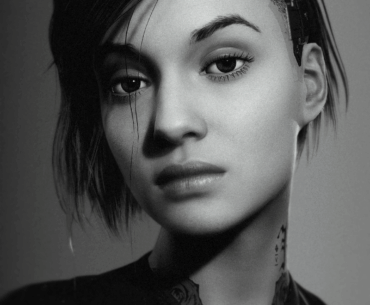 Judy Alvarez in B&W+ Set-up