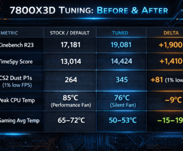 Maxing My X3D: Benchmarks, Memory, and UXTU Tricks for Silent, Stable Performance