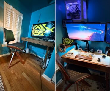 Evolution of my set up or “Monitor Mitosis” or “How I learned to care about cable management”