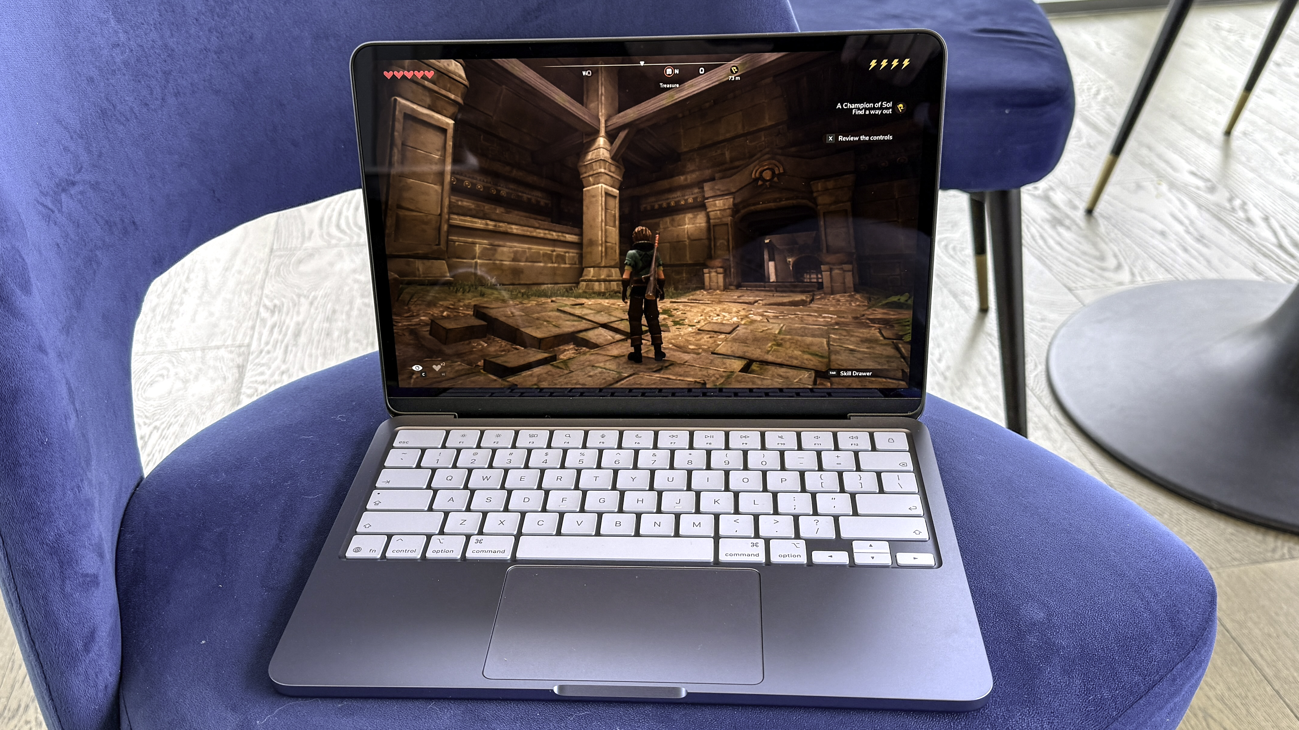 MacBook Neo playing Oceanhorn 3