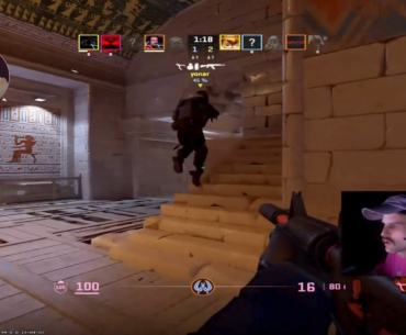 Bro got flashbanged and started fighting demons