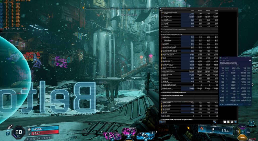 9850X3D 6000MT/s vs. 6400MT/s in game